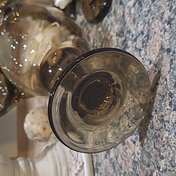 Vintage Amber Brown Water Glasses - Picture 2 of 2